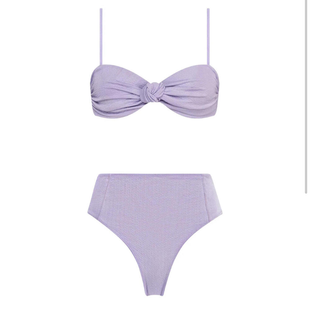 TRIANGL purple high rise bikini set sz S/L